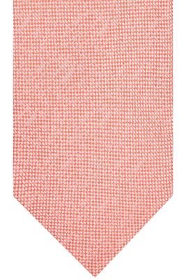 Profuomo Profuomo zijde stropdas roze met wit