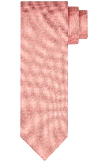 Profuomo zijde stropdas roze met wit