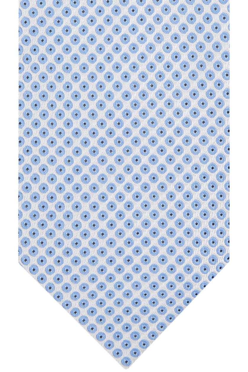 Profuomo zijde stropdas blauwe stippen print 