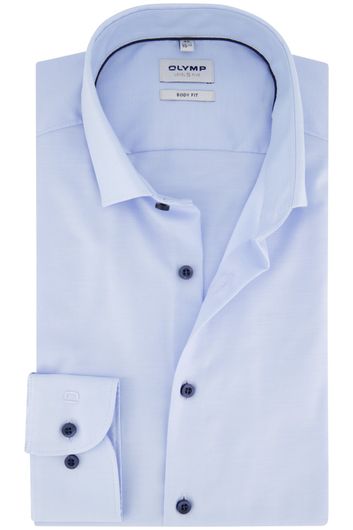 Olymp business overhemd normale fit lichtblauw effen katoen