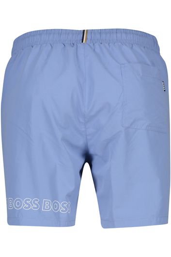 Hugo Boss zwembroek lichtblauw effen met logo