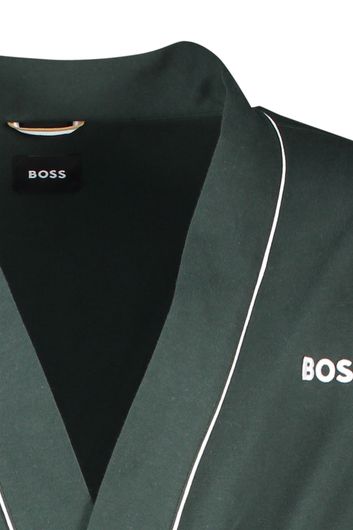 Hugo Boss badjas groen effen 100% katoen