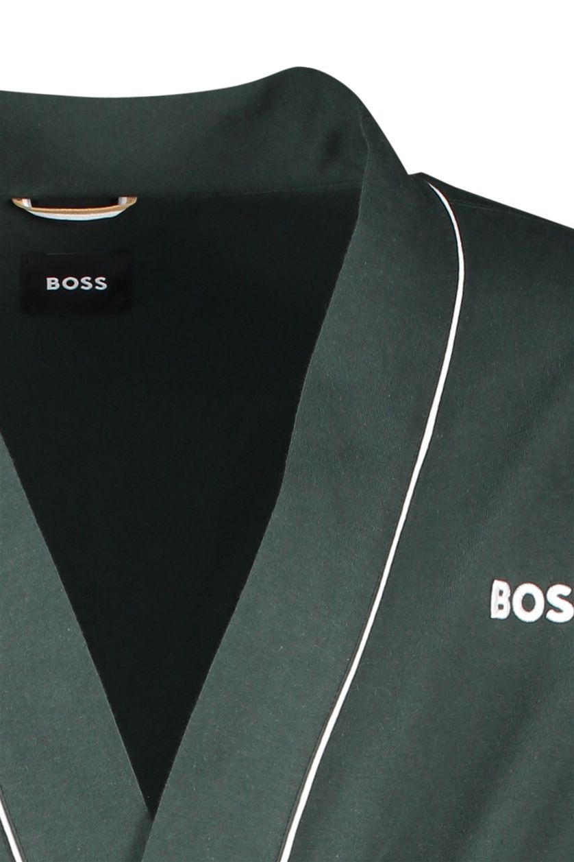 Hugo Boss badjas groen effen katoen