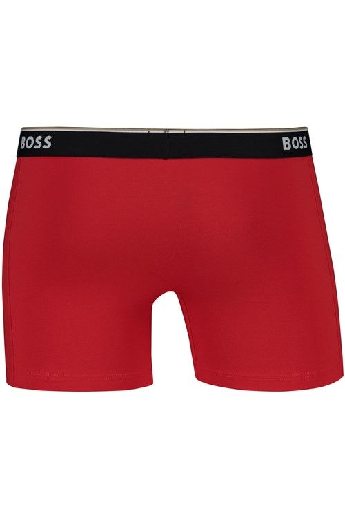 Hugo Boss boxershorts rood effen katoen 3-pack