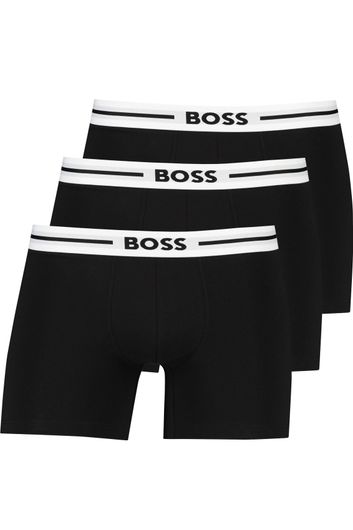 Hugo Boss boxershort zwart effen 3-pack