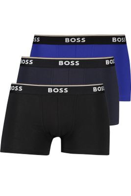 Hugo Boss 3-pack Hugo Boss boxershort blauw effen katoen