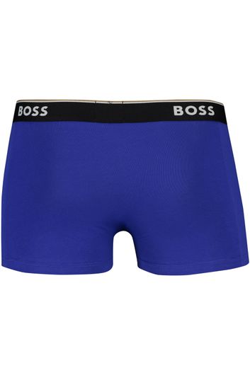 Hugo Boss boxershort blauw effen katoen 3-pack