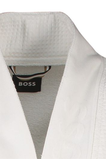 Hugo Boss badjas wit effen met zakken