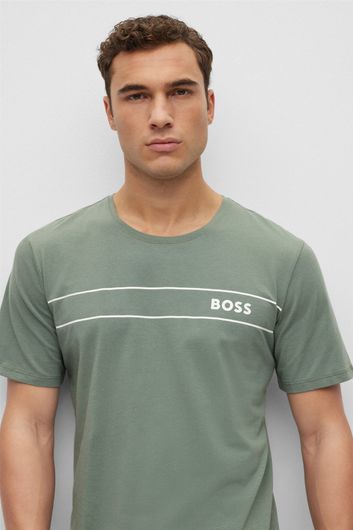 Hugo Boss Pyjamashirt Urban groen korte mouw
