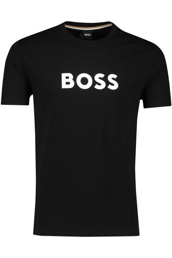 Hugo Boss t-shirt zwart print 100% katoen