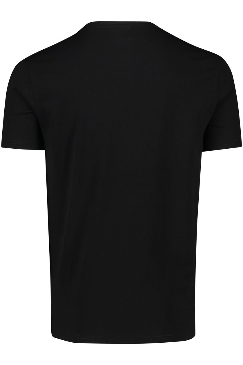 Hugo Boss t-shirt zwart print ronde hals katoen normale fit