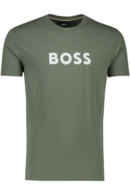 Hugo Boss Groen Hugo Boss t-shirt normale fit effen