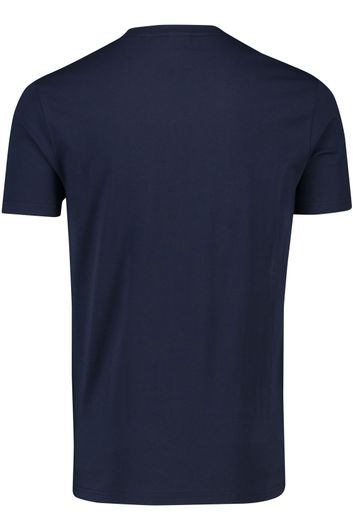 Hugo Boss t-shirt donkerblauw print normale fit katoen ronde hals