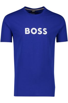 Hugo Boss Hugo Boss t-shirt blauw print normale fit 100% katoen