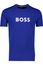 Hugo Boss t-shirt blauw print normale fit katoen ronde hals