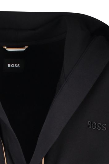 Hugo Boss badjas zwart effen 100% katoen