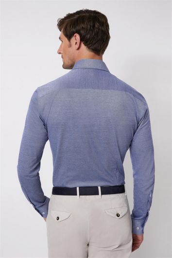 Cavallaro business overhemd slim fit blauw effen katoen