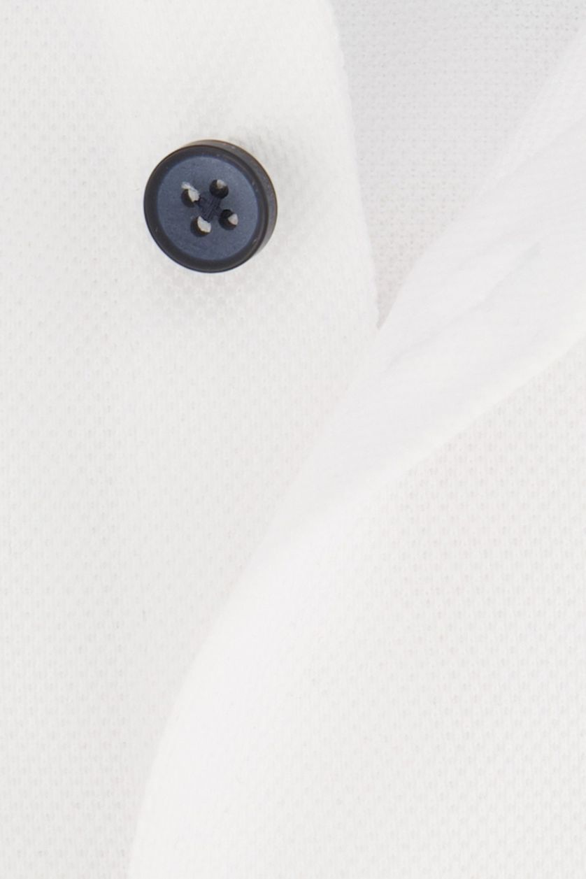 Ledub overhemd mouwlengte 7 Modern Fit wit effen katoen cutaway boord