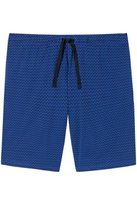 Schiesser Schiesser korte pyjamabroek blauw patroon katoen