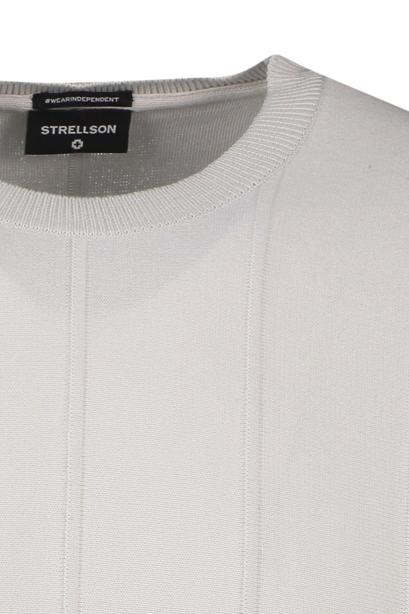Strellson t-shirt structuur wit effen