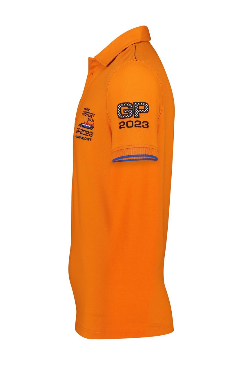 Portofino GP Race polo 2023 normale fit oranje 4 knoops