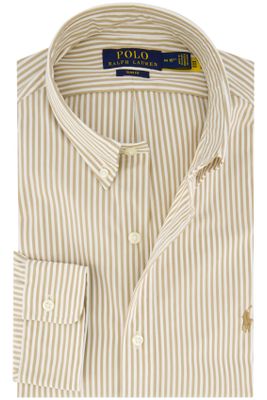 Polo Ralph Lauren Katoenen Polo Ralph Lauren overhemd slim fit beige gestreept