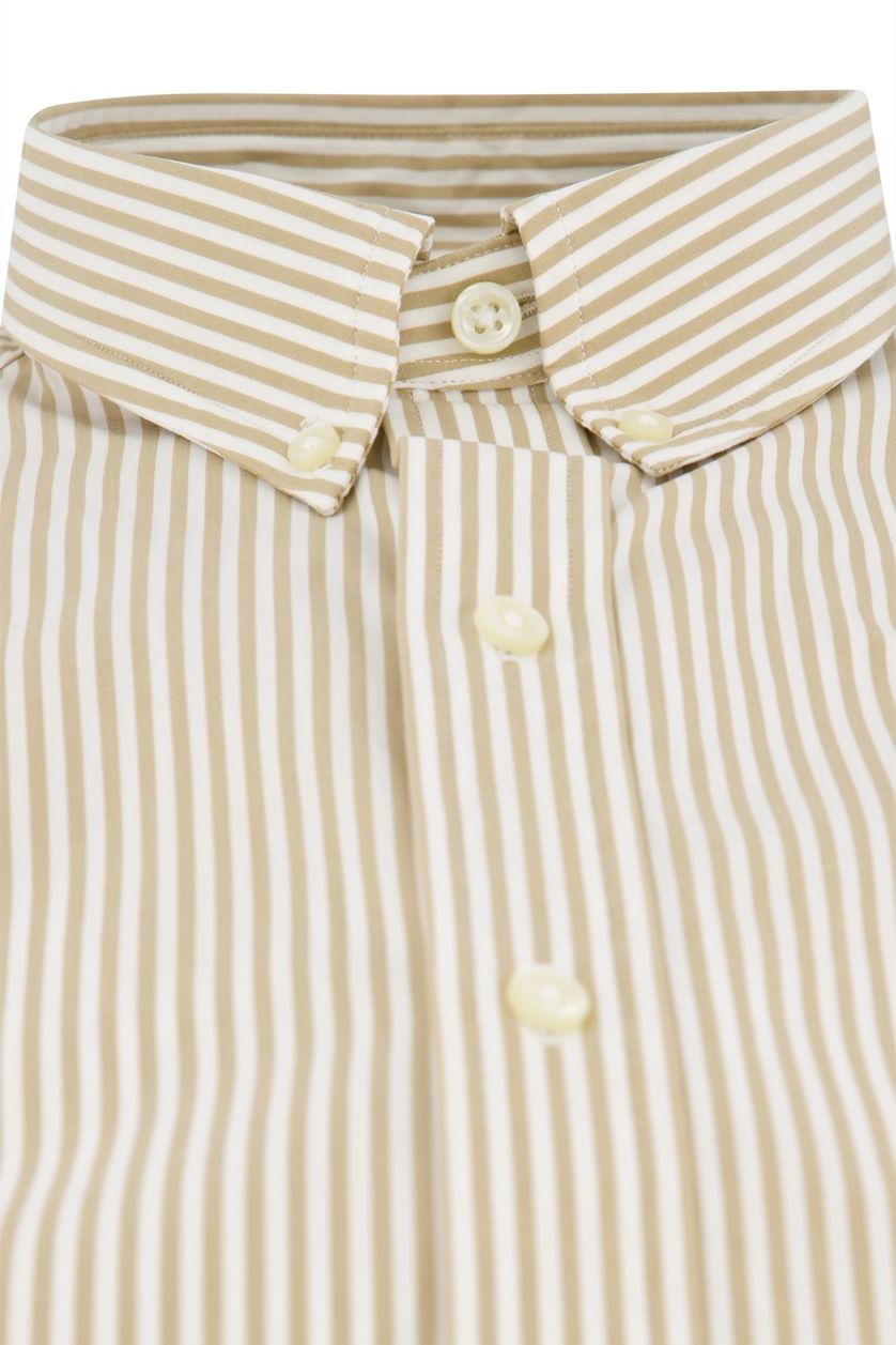 Katoenen Polo Ralph Lauren overhemd slim fit beige gestreept