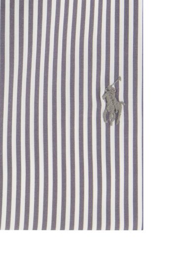 Polo Ralph Lauren casual overhemd Slim Fit slim fit grijs wit gestreept katoen