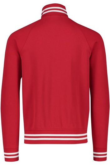 Polo Ralph Lauren vest opstaande kraag rood met details rits effen katoen