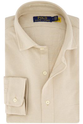 Polo Ralph Lauren Beige effen Polo Ralph Lauren casual overhemd normale fit katoen