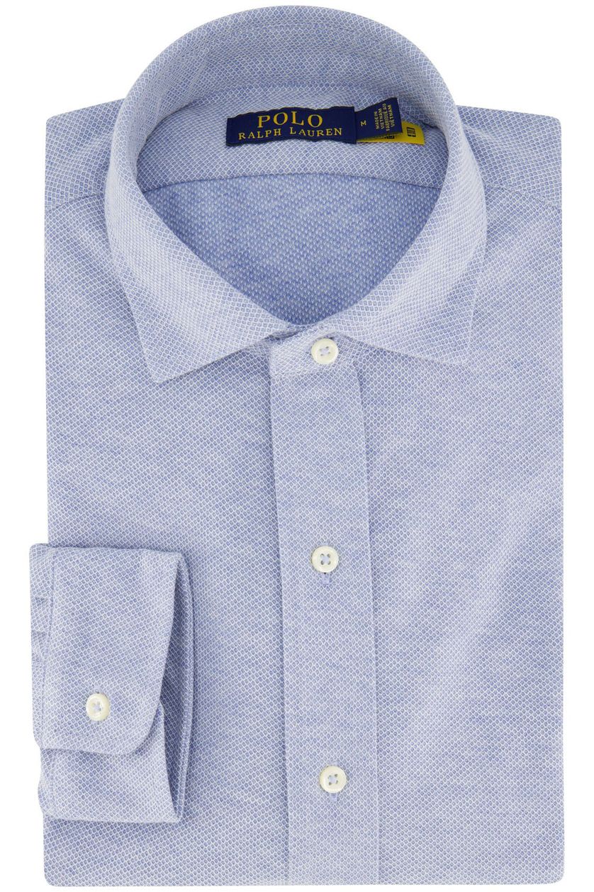 Lichtblauw katoenen Polo Ralph Lauren casual overhemd normale fit