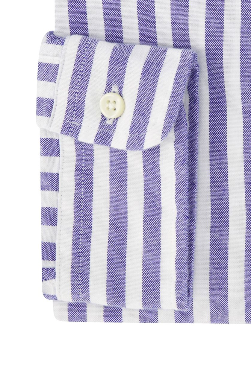 Casual Polo Ralph Lauren overhemd Slim Fit slim fit blauw streep katoen