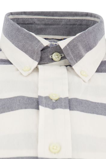 Polo Ralph Lauren casual overhemd normale fit grijs gestreept katoen