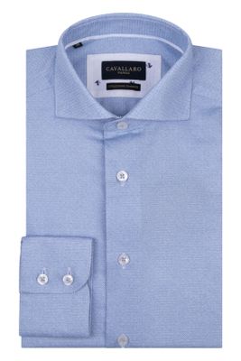 Cavallaro Cavallaro zakelijk overhemd slim fit lichtblauw uni 100% katoen