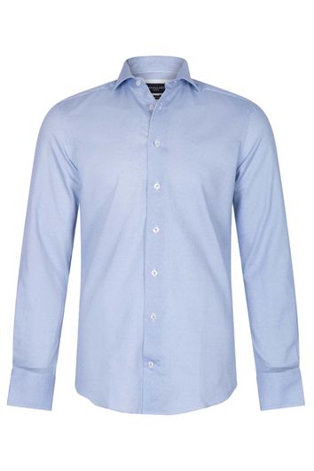 Cavallaro zakelijk overhemd slim fit lichtblauw uni 100% katoen