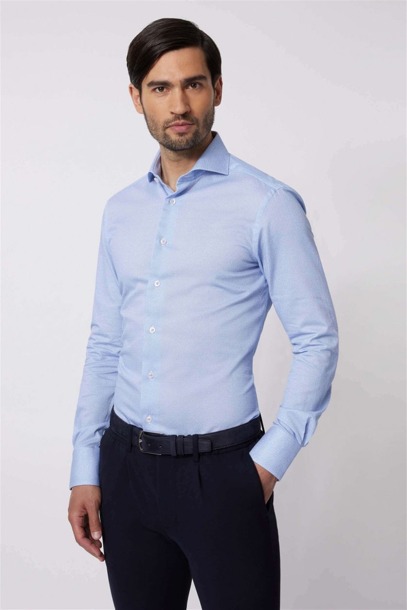 Zakelijk Cavallaro overhemd slim fit lichtblauw effen