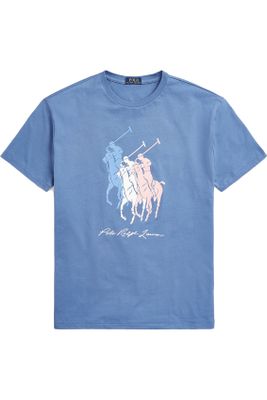 Polo Ralph Lauren Polo Ralph Lauren t-shirt blauw 3 paarden ronde hals