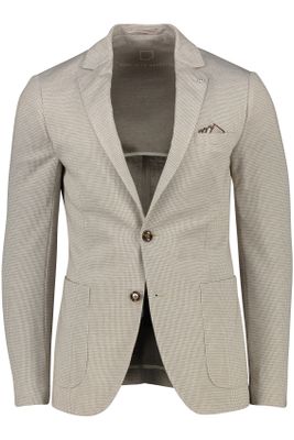 Born With Appetite Born With Appetite colbert beige geruit slim fit 