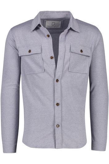 Born With Appetite casual overshirt normale fit blauw wit geruit 