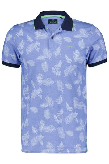 New Zealand polo Ounuora 2 knoopsnormale fit blauw geprint 