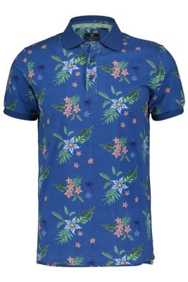 New Zealand New Zealand Hunterville polo normale fit blauw geprint
