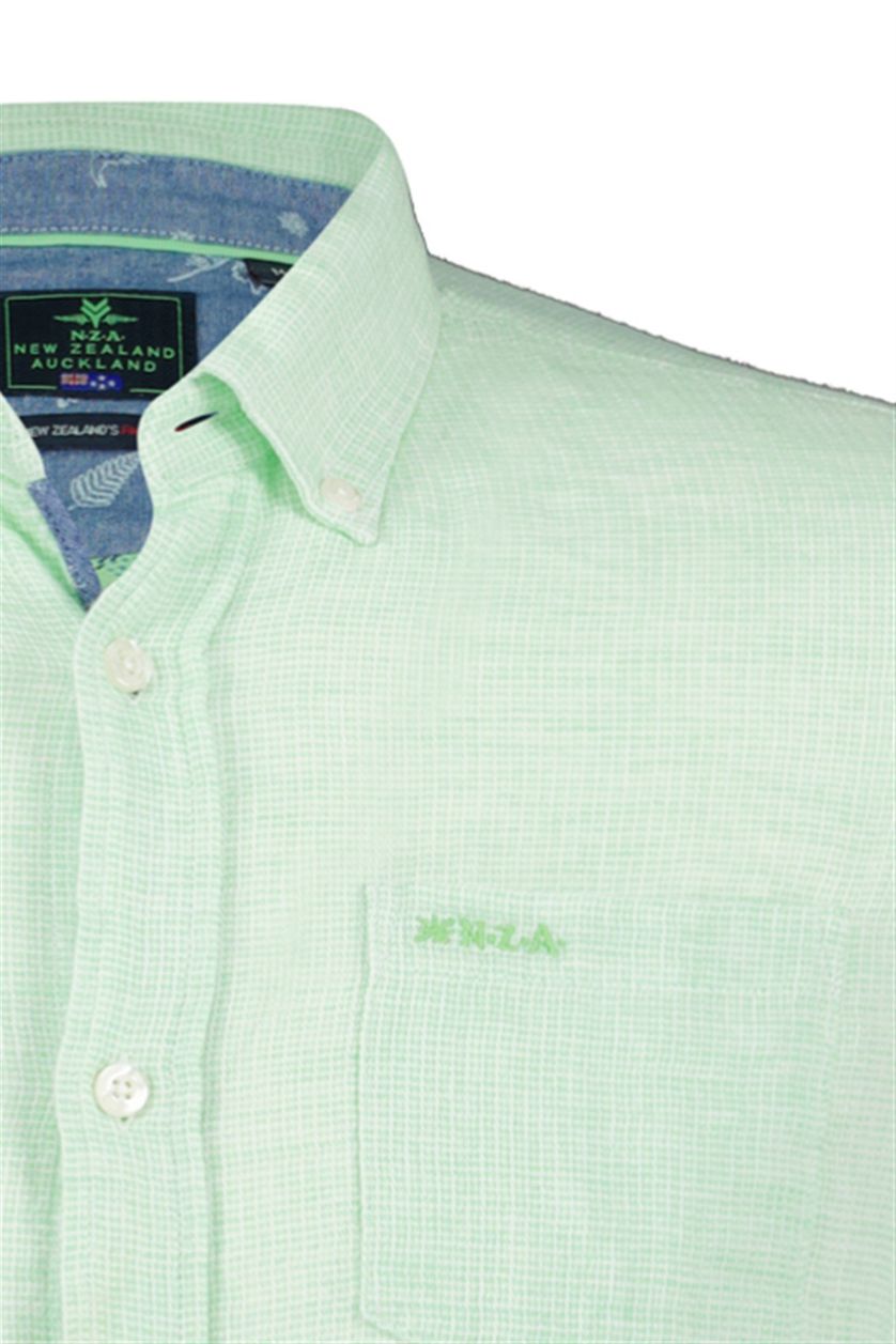 Tuke New Zealand overhemd normale fit groen effen 