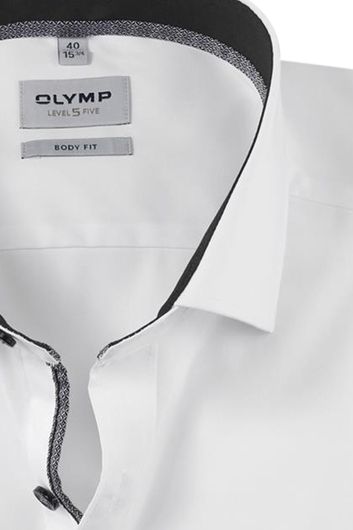 Olymp overhemd Level Five wit comfort stretch katoen
