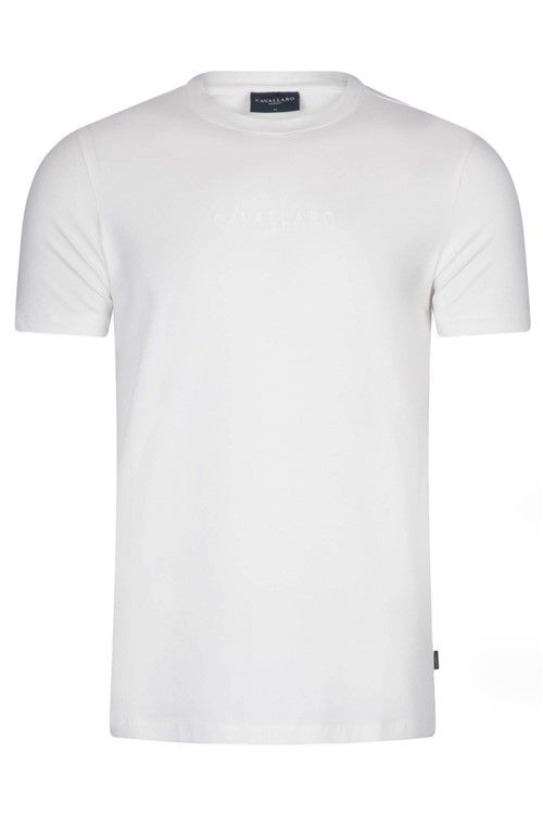 Cavallaro T-shirts gebroken wit slim fit