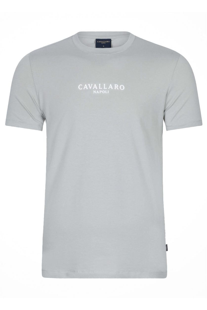 T-shirt Cavallaro ronde hals groen effen