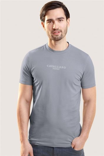 Cavallaro T-shirts grijs katoen