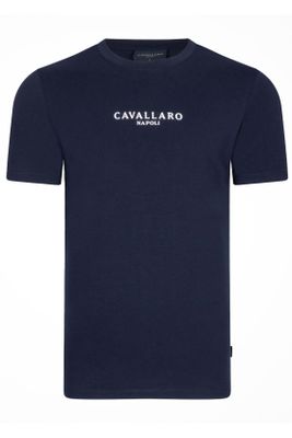 Cavallaro Donkerblauw Cavallaro t-shirt katoen korte mouw