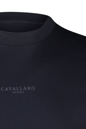 Cavallaro t-shirt Chiavari Tee donkerblauw effen