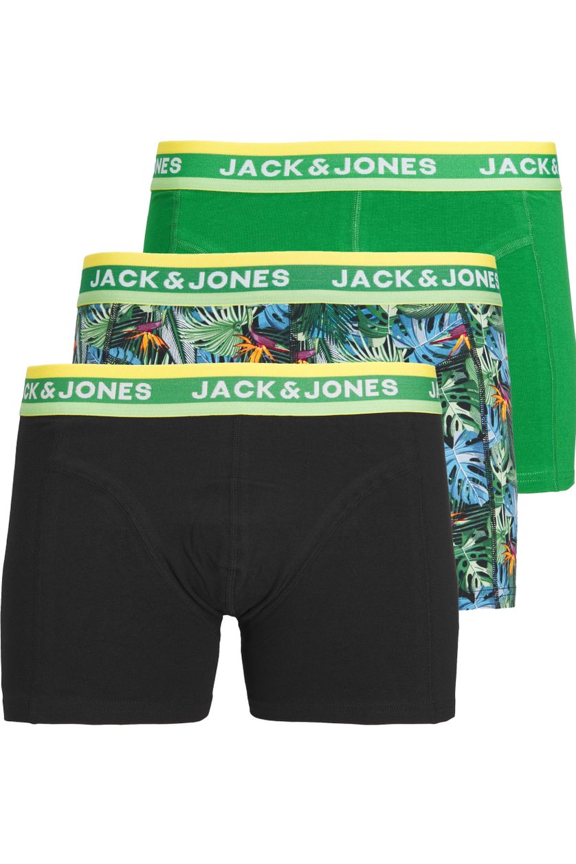 Boxershorts 3-pack Jack & Jones groen geprint