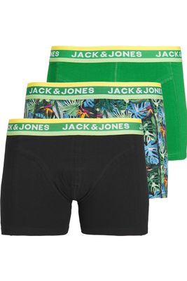 Jack & Jones Jack & Jones Boxershorts 3-pack groen geprint katoen